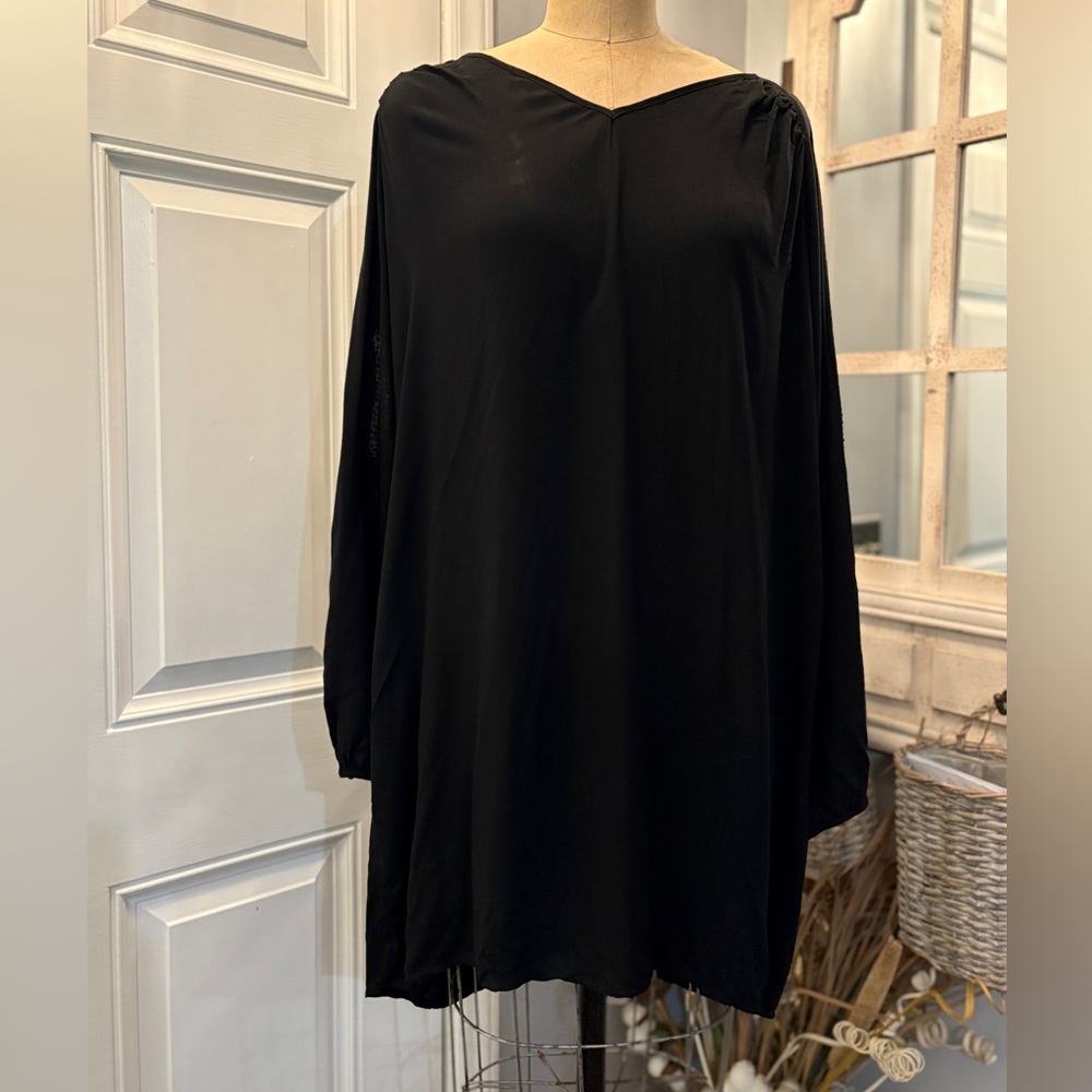 Old Navy Intricate Sleeve Design Black Long Sleeve‎ Dress Gothcore Darkromance